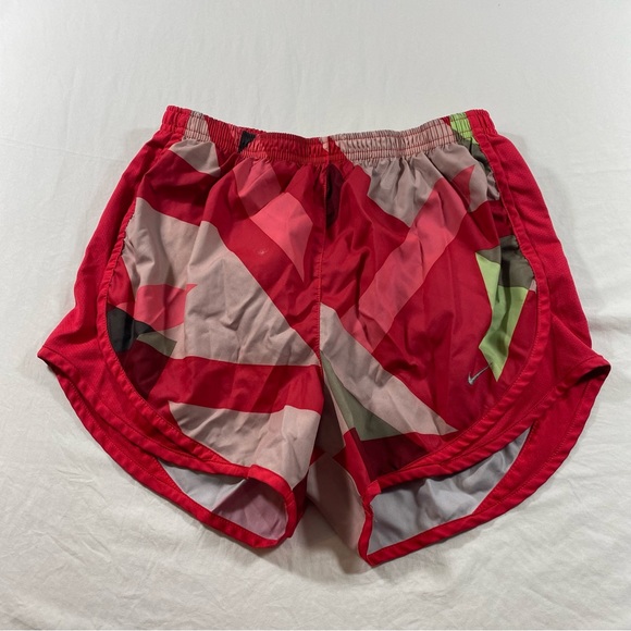 Nike Multi Color Athletic Shorts Dri Fit Red pink square print lined Sho… - Picture 3 of 9